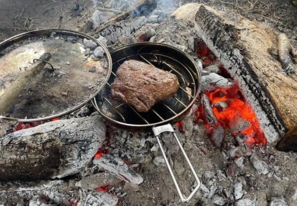 The Pathfinder School Stainless Steel Folding Skillet and Lid - Image 6