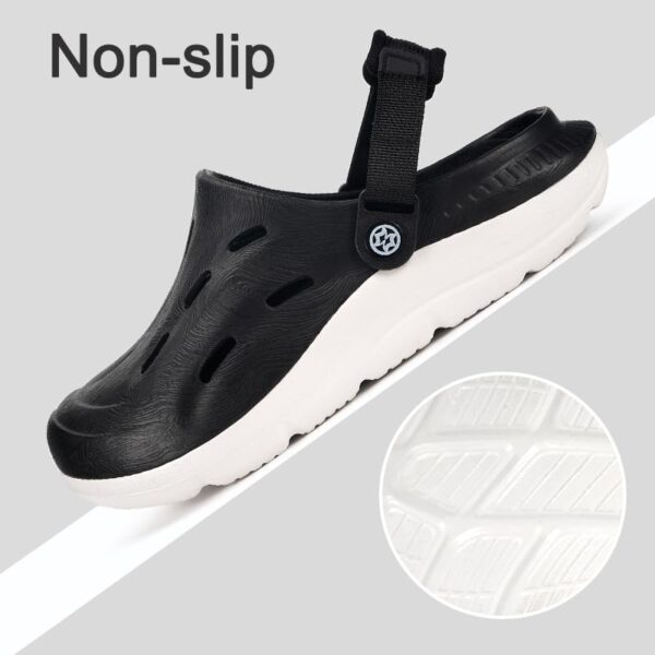 Mens Womens Orthotic Clogs Garden Shoes Arch Support Slip-on Mules Outdoor Beach Slippers Plantar Fasciitis with Adjustable Back Strap - Image 4